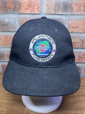 Vintage Planet Nissan Globe Logo Black Snapback Hat Automotive Advertising