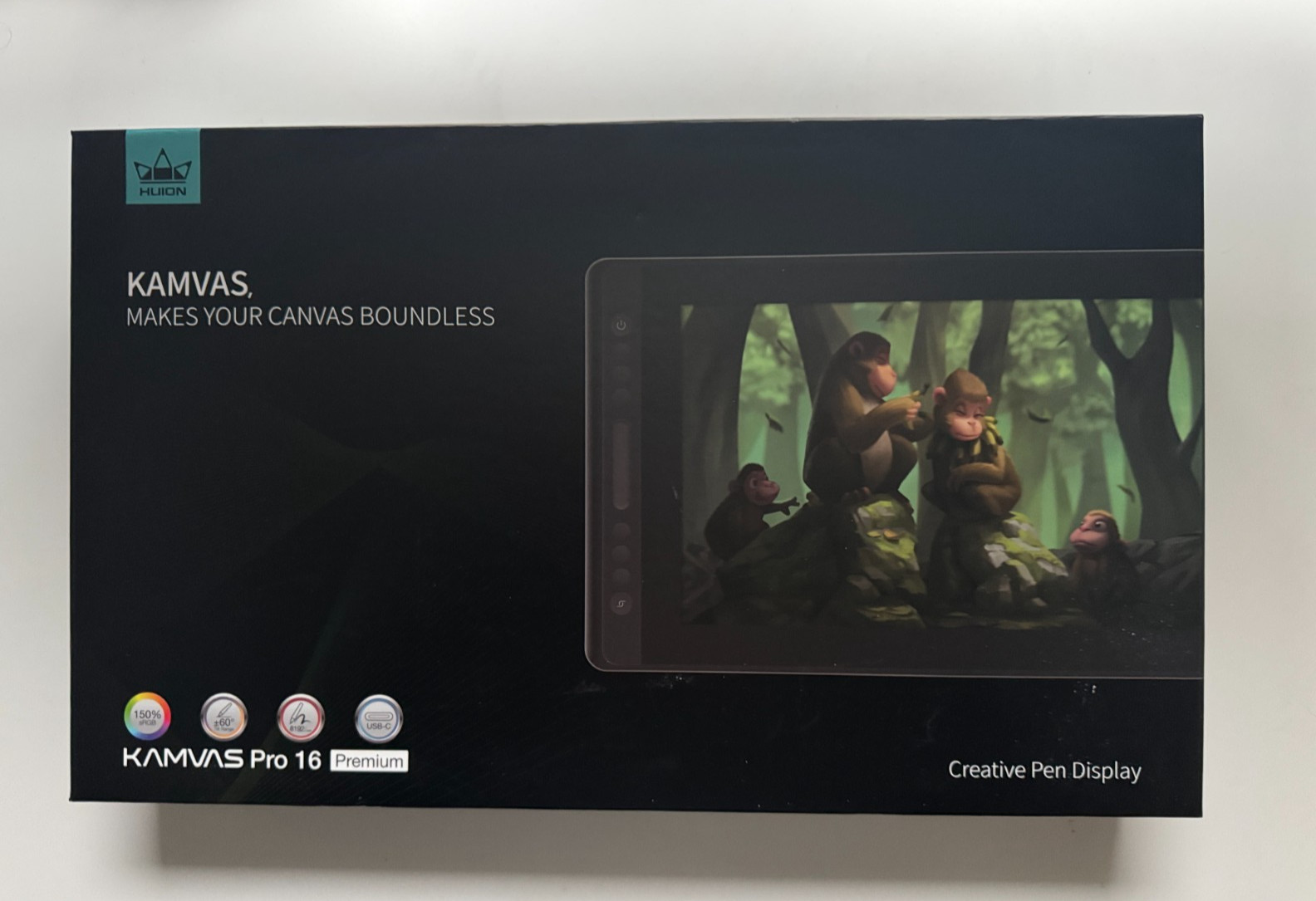 Huion Kamvas Pro 16 Graphics Tablet - Black (GT-156)