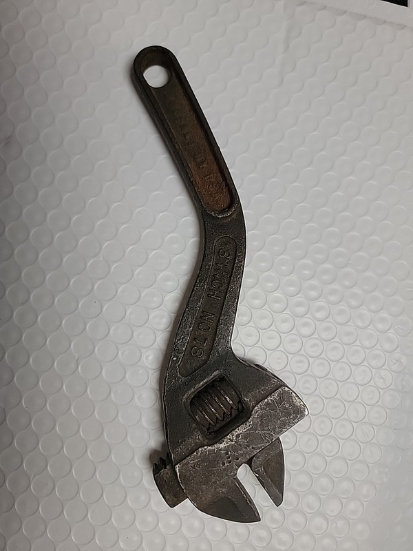 VINTAGE WESTCOTT ADJUSTABLE WRENCH 8 INCH NO. 78 KEYSTONE Co. BUFFALO USA - NICE