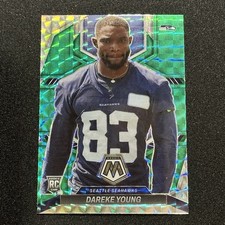 2022 Panini Mosaic Football Dareke Young Green Prizm #349 Seahawks RC