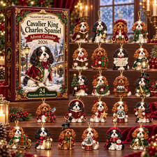 Advent Calendar 2026 Cavalier King Charles Spaniel Acrylic Charms Dog Lovers