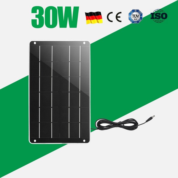 Solarmodule 30W Tragbares Solarpanel Autobatterie Erhaltungs LadegeräT-image