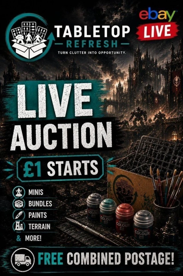Tabletop Refresh LIVE – Warhammer £1 Starts & Hobby Bargains!