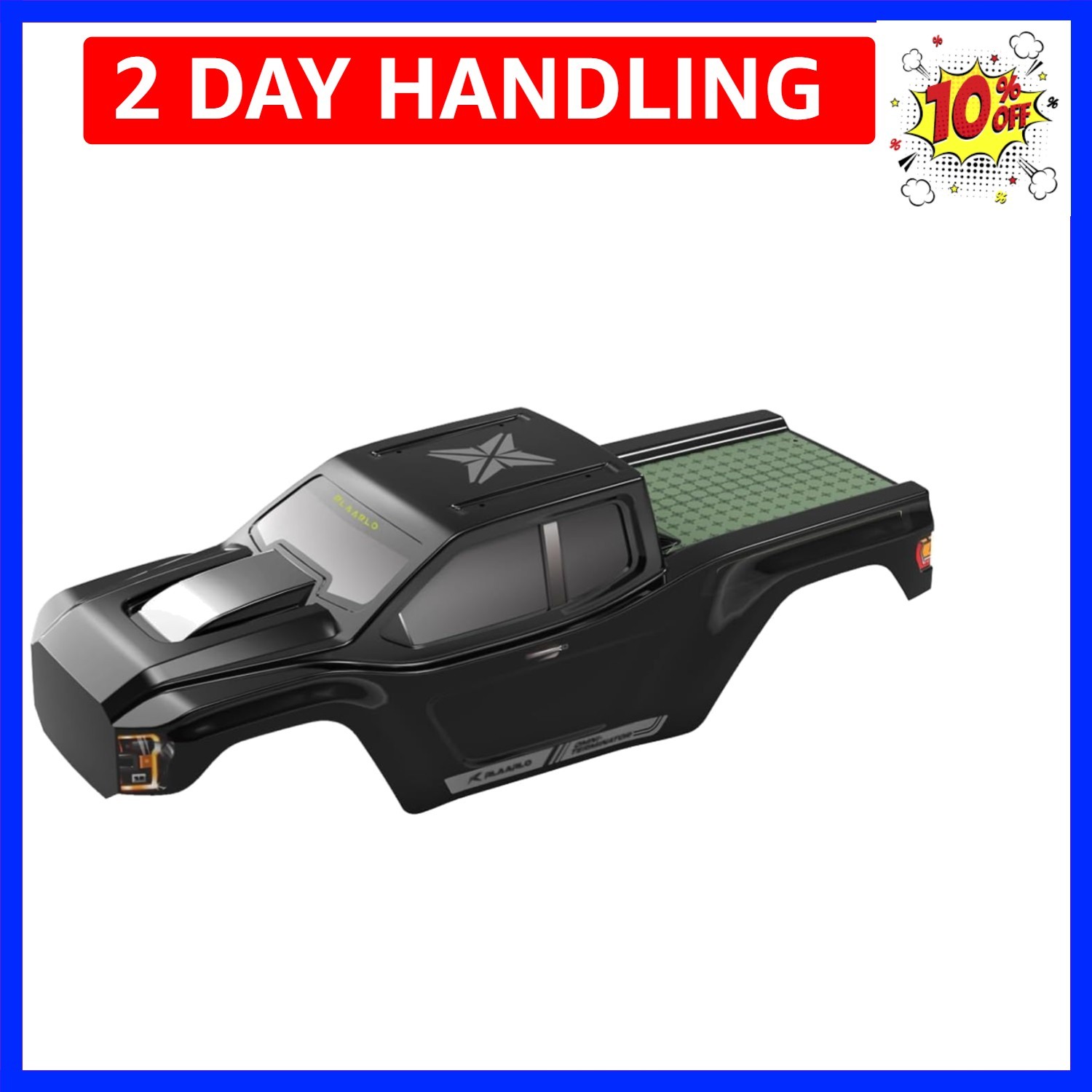 Black PC Car Shell for RC Brushless Truck Mini 1/10 RZ001G-A,1PCS,Part ...