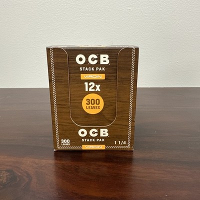 OCB Virgin Stack Pack Papers ~300 Leaves Per Pack~ Full Box of Paper