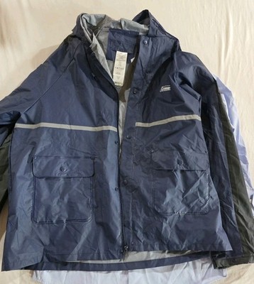 Pair Of Coleman Rain Coats Size M/L + XL/XXL Reflector Navy Blue Black Like New