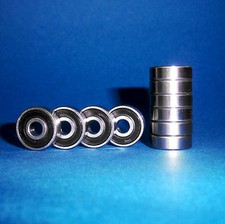 10 Kugellager 606 2RS / 6 x 17 x 6 mm
