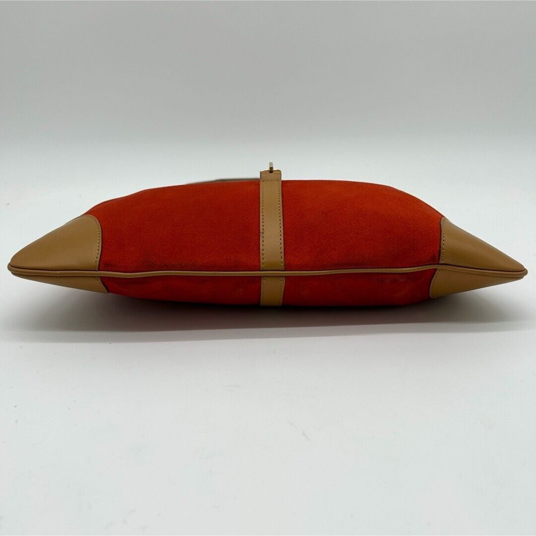 Gucci Jackie Suede Leather Bamboo Shoulder Bag Dark Orange Gucci Jackie Suede Leather Bamboo Shoulder Bag Dark Orange