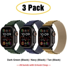 3PCS New Alpine/Trail Loop Nylon Sport Band for iWatch 40/42/46/49mm Ultra 2