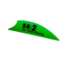 Flex Fletch Silent Knight 2" Flex2 Vanes 39 Pack - FLO GREEN