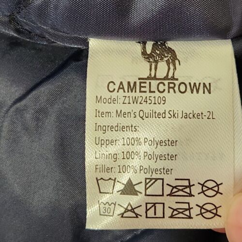 Camel Crown Jacket For Men's Size XXL color Khaki Hooded Warm A3 - Picture 8 of 19