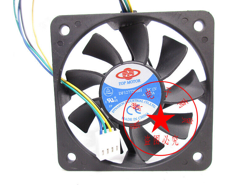1PC TOP MOTOR DF127720BH 12V 0.75A 4-wire chassis CPU cooling fan