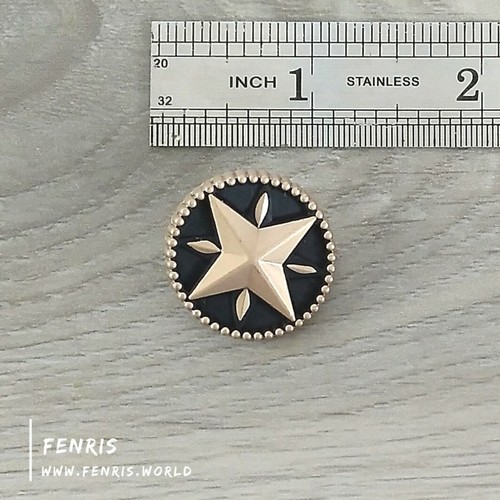 Gold Black Enamel Buttons Star Compass Rose Coat Jacket - Picture 3 of 3