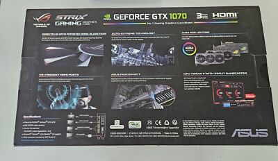 ASUS Nvidia Geforce GTX1070 8GB Graphics Card ( STRIX-GTX1070-O8G