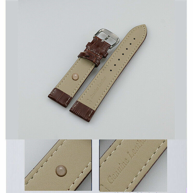 Universal Leather Alligator Grain Watch Strap 10/12/14/16/18/20/24mm ...