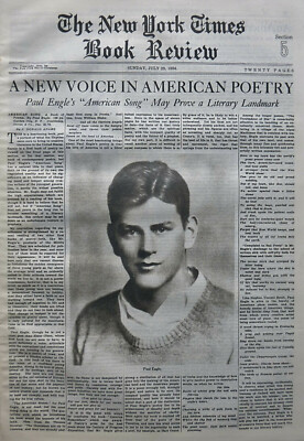 PAUL EAGLE AMERICAN SONG POEMS DE KAY JOHNSON 1934 July 29 NY Times Book Review