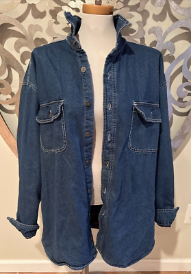 lined denim shirt jacket mens