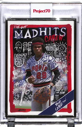 2021 TOPPS PROJECT 70 #163 ROD CAREW by GREGORY SIFF - P70 AP SILVER FRAME 13/51