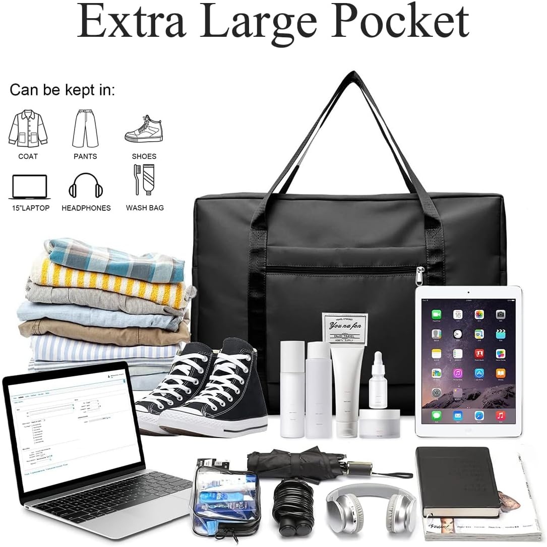 Bagaglio a Mano 55X40X20 Borsone Da Viaggio Pieghevole, 45L