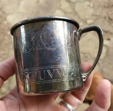 Vintage Oneida Silverplate Baby Toddler Child Gift ABC Cup Mug no lid
