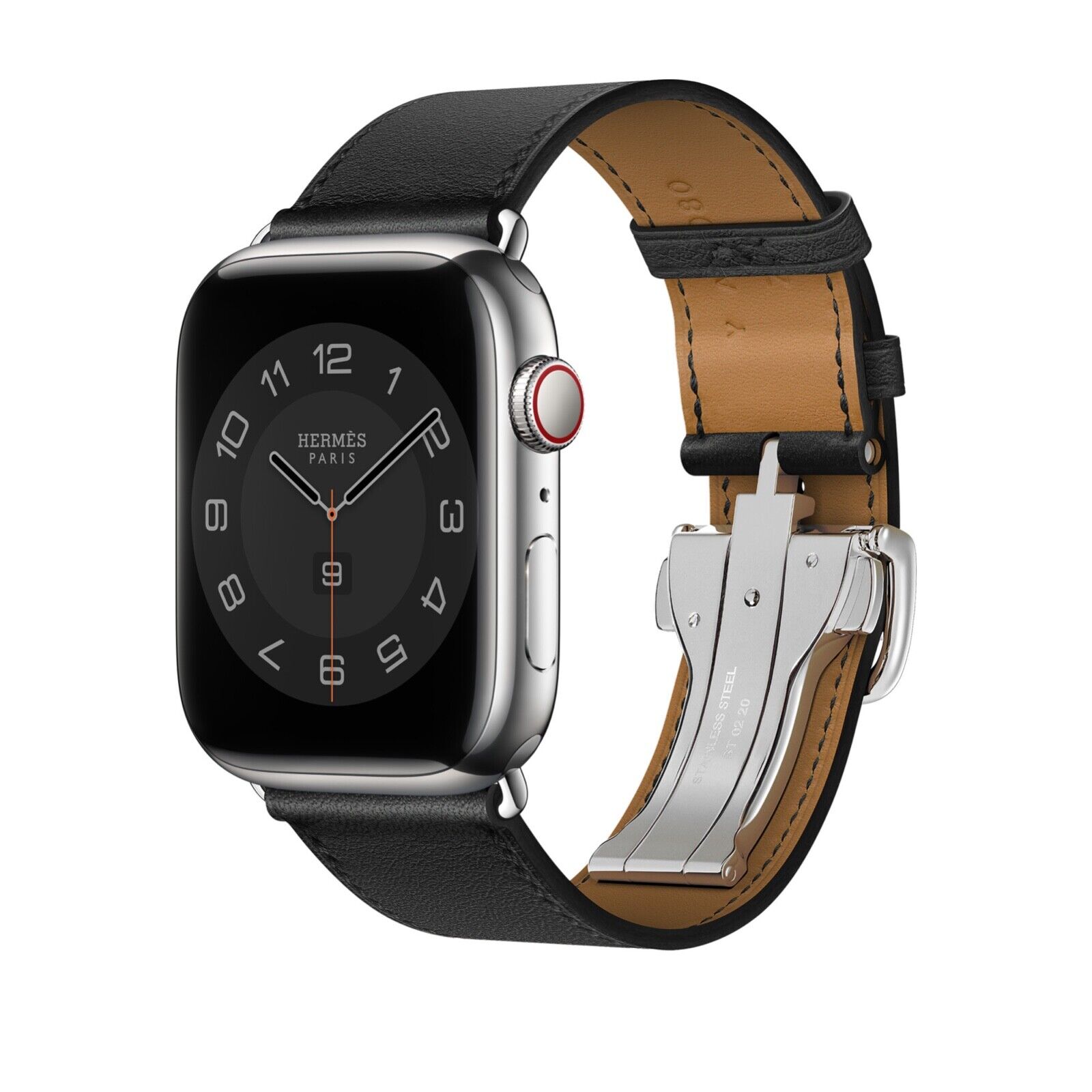 Band Apple Watch Hermes Double Tour 44 mm Noir - The Lux Group