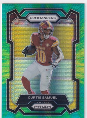 Panini Football NFL Prizm 2023 No. 294 Curtis Samuel Green Hyper Prizm 25/175