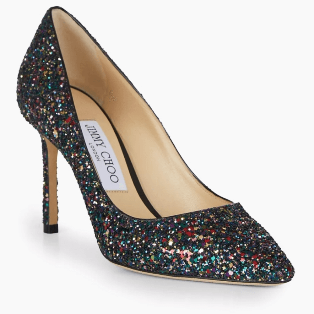 NEW JIMMY CHOO romy glitter pumps in size 39 | eBay
