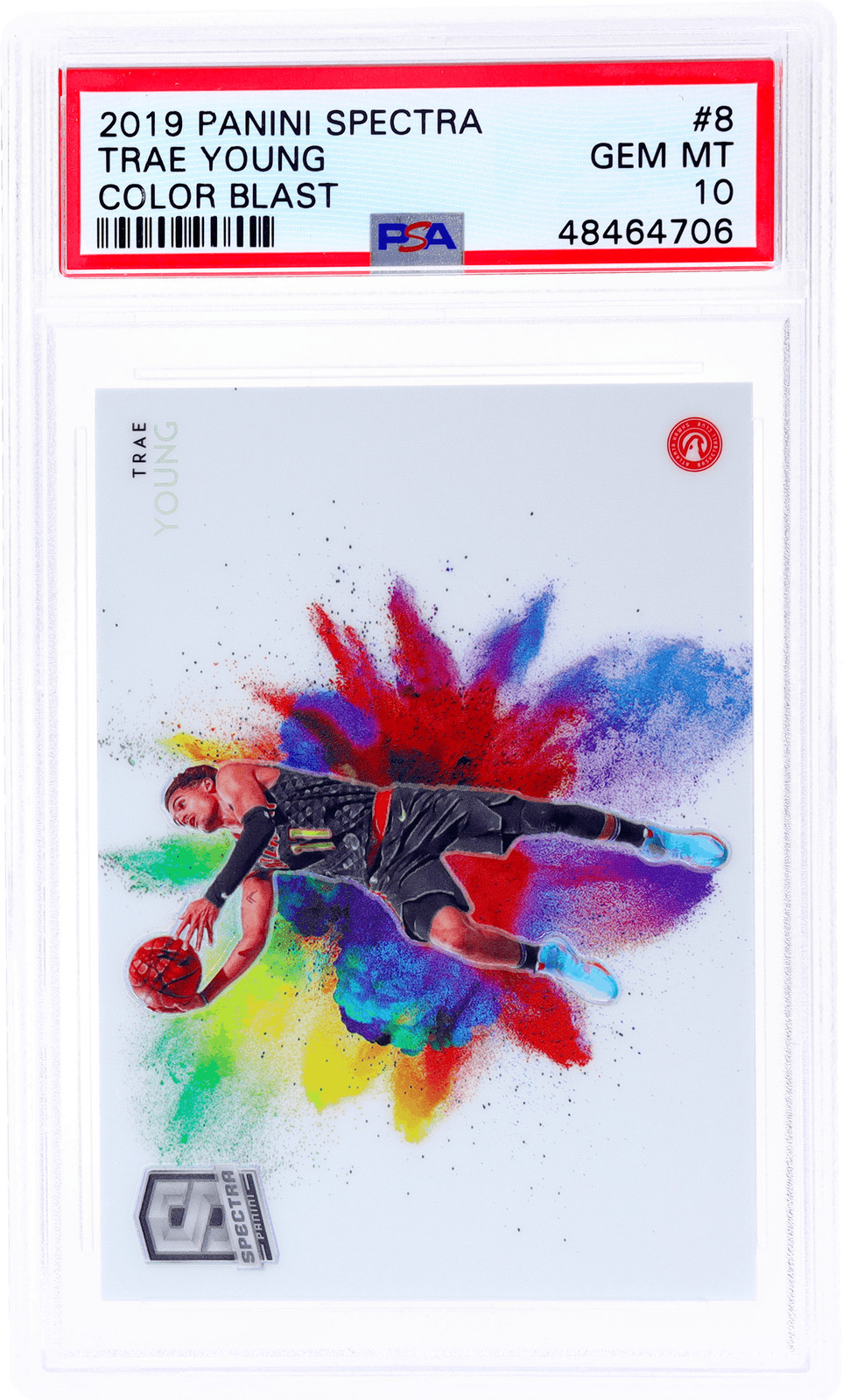 2019 Panini Spectra Trae Young Color Blast #8 PSA 10