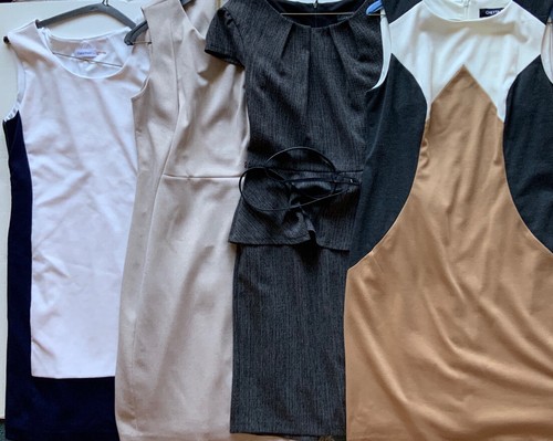 Lot of 4 Women's SZ 8 Career Wear Dresses Calvin Klein Cheetah Connected Apparel