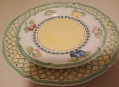 1748 Villorey & Boch ''French Garden Fleurence'' German antique vitro-porcelain
