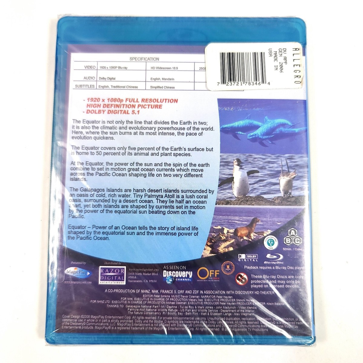 その他 Equator: Power of an Ocean [Blu-ray] Equator Power of an Ocean 2009 Blu-ray Region A B C New Nature