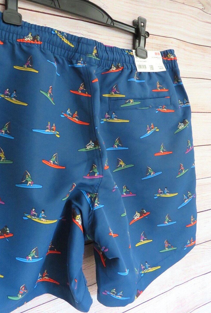 JW Anderson Uniqlo Men Active Utility Swim Shorts Rowing Print