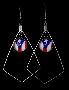 Puerto Rico Flag Earrings Bandera De Puerto Rico Boricua Puerto