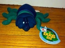 Vintage Mattel Pixar Walt Disney A Bug's Life Blue DIM BEETLE 5" Plush NWT