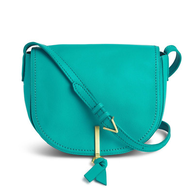 Vera Bradley NWT Turquoise Sea Carson Leather Saddle Crossbody Shoulder Bag #56a