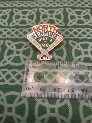 North Kenmore Brier Bothell 1995 Washington Enamel Baseball Lapel Pin FREE SHIP