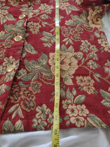 Vintage Blair Tapestry Floral Jacket Coat Size Medium Beautiful Buttons - Picture 3 of 6
