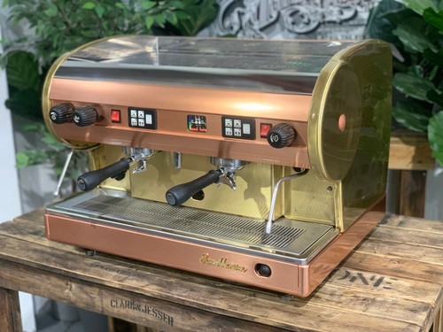 SAN MARINO LISA 2 GROUP STAINLESS GOLD AND BRONZE ESPRESSO COFFEE MACHINE - Picture 10 of 12