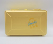Caboodles Double Sided Cosmetic Jewelry Organizer Box Makeup Case Yellow Vtg