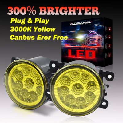 Pair Bumper LED Fogs Driving Lamps yellow For 2014-2020 Infiniti Q50 QX60 QX80
