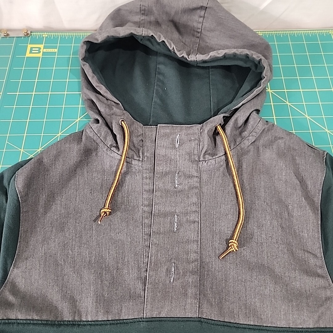 Dravus Pullover Jacket Medium Dark Green Hooded 1… - image 5