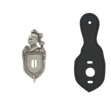 CUIRASSE ARGENTEE AVEC CUIR POUR ECU EMAILLE REGION GENDARMERIE NATIONALE
