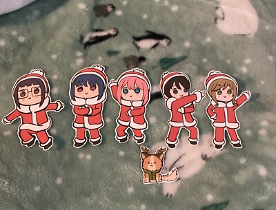 Anime Yuru Camp Christmas stickers