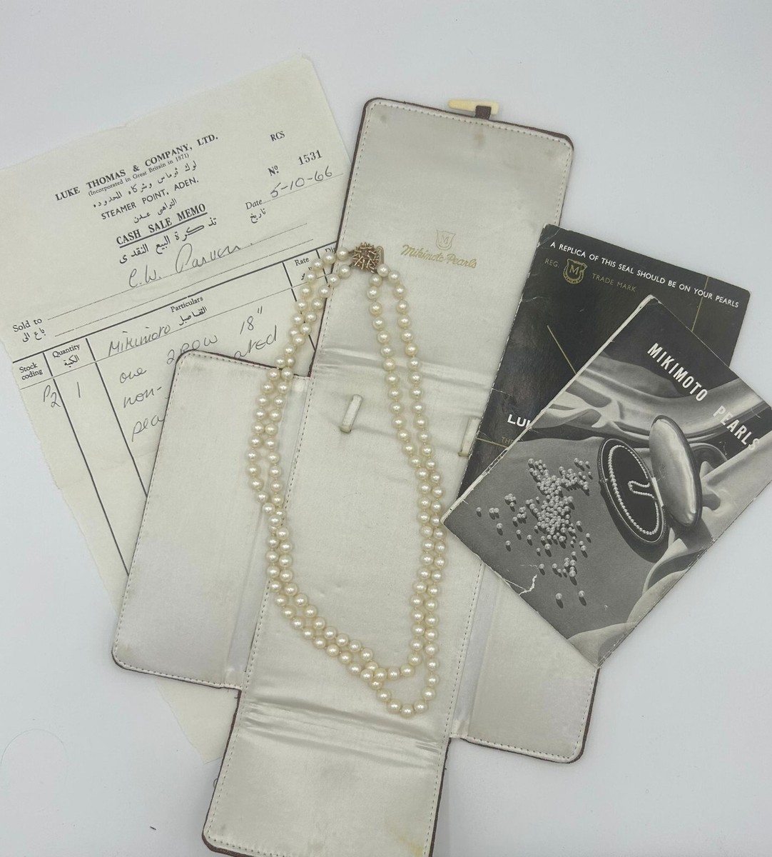 Rare 1960s Mikimoto Twin pearl necklace | eBay