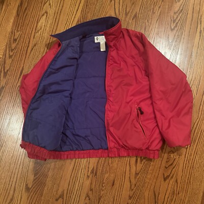 Columbia Men's Vintage Bomber Jacket With Inside Zipper Pocket Size Large