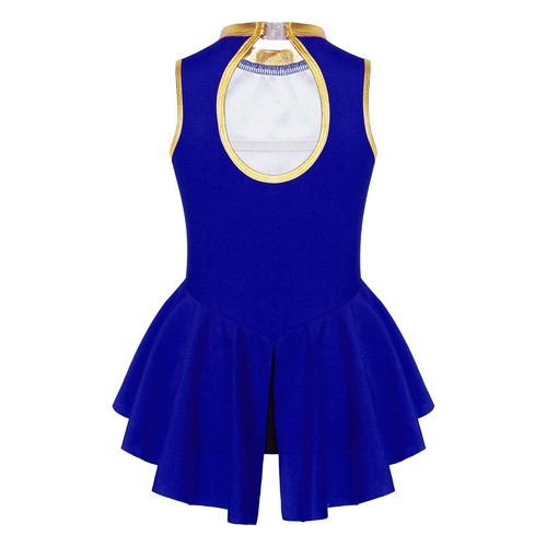Kids Girls Leotards Magic Dress Unitard Jumpsuit Color Contrast Costume Show - Picture 33 of 57