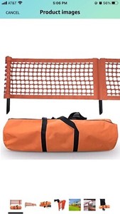 Set of 5 VONAXO Outdoor Garden Fences (Orange) 1.5’ x 9’ Landscape Barriers