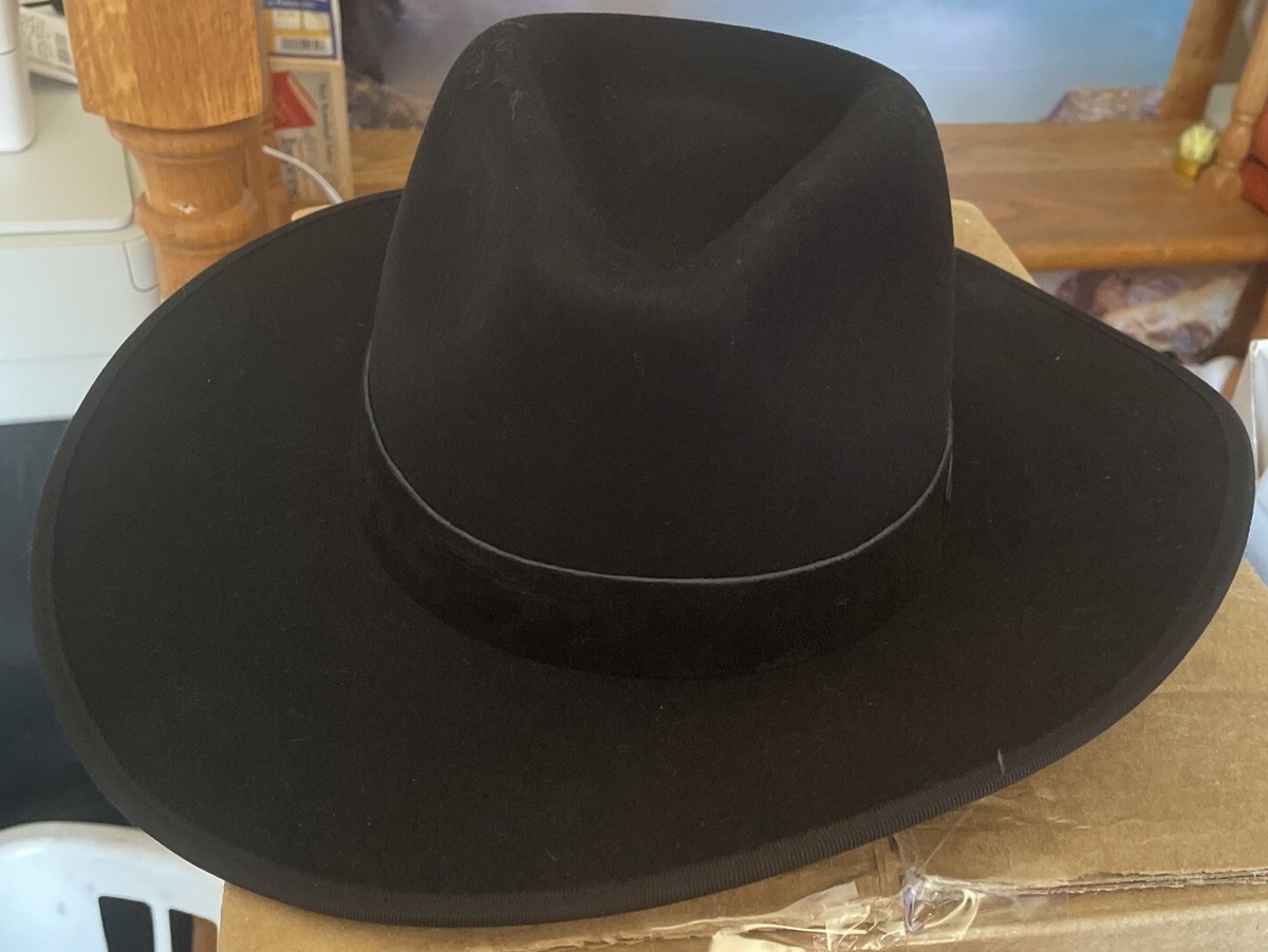 Wms/mns Femsee Fedora Black Wool Wide Brim Hat with Brush  display picture 1