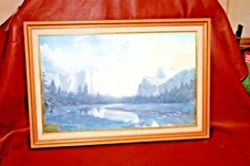 Dino Massaroni 1989 Framed Art Print - Yosemite Valley View w/ El Capitan 