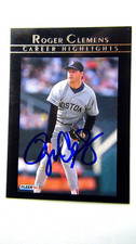 VERY RARE ! 1992 FLEER CAREER HIGHLIGHTS MLB LEGEND ROGER CLEMENS AUTOGRAPH ! SP